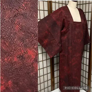 C10 순수 실크 겨울용 비로드 린나 코트 롱 숄 포함 기모노