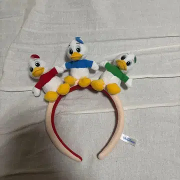 도널드 덕 봉제 인형 머리띠