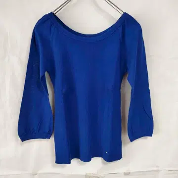 소니아 소니아 리키엘 7부 소매 니트 면 소재 블루 사이즈 40