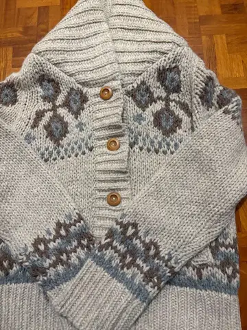 니코앤드 히로스에 료코 핸드 니트 코위찬 가디건