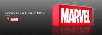 MARVEL 로고 미니 라이트 박스 22cm x 11cm