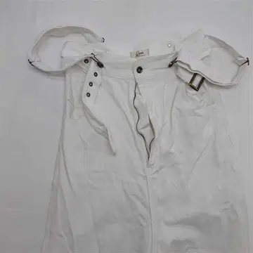 레이빔즈 서스펜더 와이드 팬츠 화이트 계열 F 사이즈