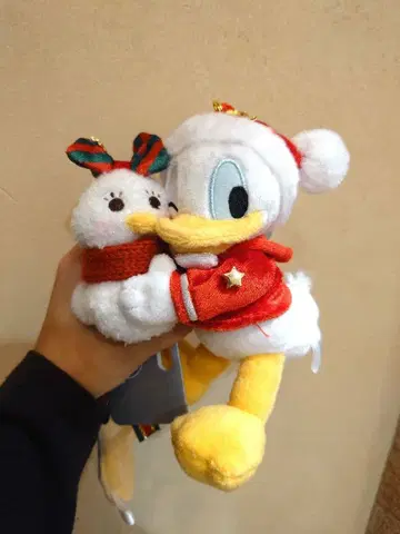 [ 즉시 구매 가능 ] 디즈니 스토어 도날드 크리스마스 봉제 인형 키링