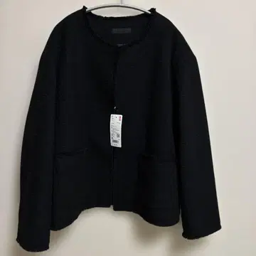 UNIQLO 유니클로 트위드 자켓 블랙 XL
