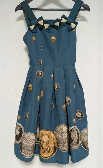 이노센트 월드 InnocentWorld 코인 패턴 오버롤 스커트