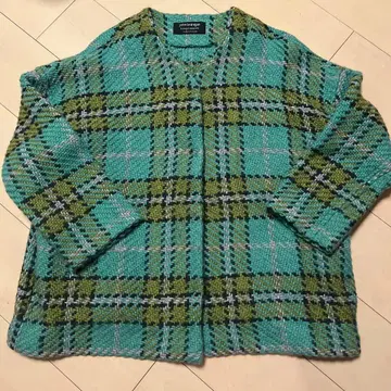 존 브라니건 울 가디건 체크 무늬