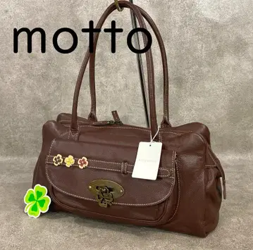 [ 미사용 ] motto 모토 일본제 소가죽 토트백 다크 브라운