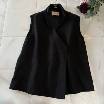 AEWEN MATOPH 트위드 블랙 베스트 아우터