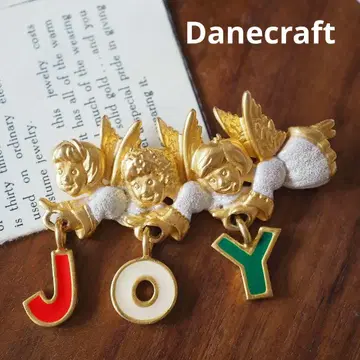Danecraft 데인크래프트 빈티지 브로치 크리스마스 천사 JOY