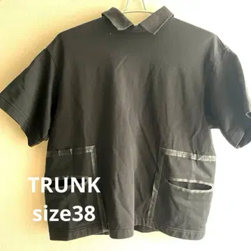 TRUNK 코시노 히로코 블랙 피케 셔츠 반팔 size 38