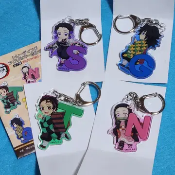 귀멸의 칼날 트레이딩 아크릴 키링 알파벳ver.