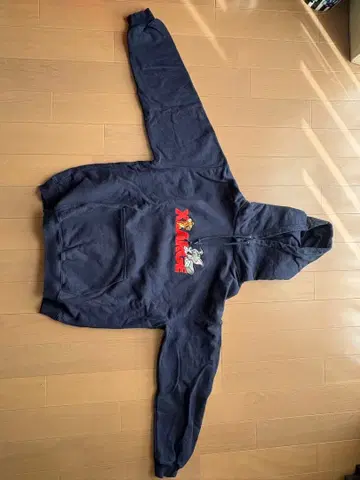 xlarge 톰과 제리 콜라보 후드티 네이비