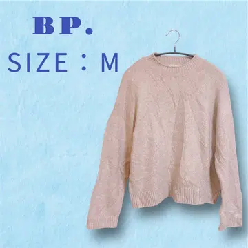 BP. 베이지 니트 긴팔 상의 여성용 M 사이즈