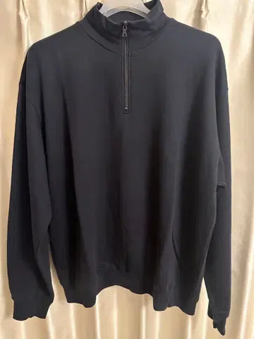 AURALEE ELASTIC HIGH GAUGE HALF ZIP P/O