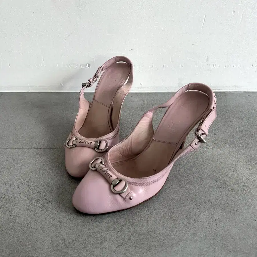 Dior 2000s Lady Dior Baby Pink Slingback Heels