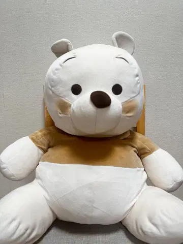 커다란 밀크티 푸우 봉제 인형