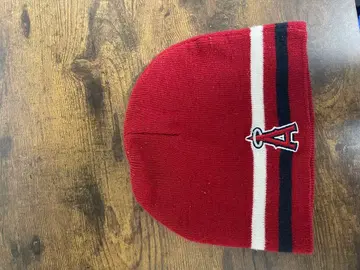 빨간색 스트라이프 니트 모자 로스앤젤레스 엔젤스