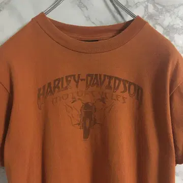 할리데이비슨 양면 프린트 아메바이 반팔 티셔츠 브라운 L