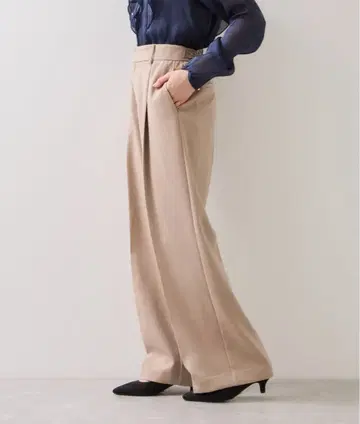 VIS 울리쉬 원턱 와이드 팬츠