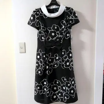 택 포함 2023년 엠즈 그레이시 롤 칼라 원피스 리본 까멜리아