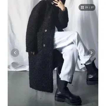 푸들 퍼 에코 보아 무스탕 코트