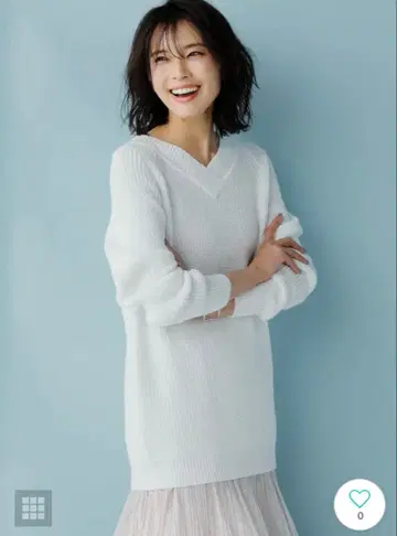 앙피로 COTONINA V넥 니트 풀오버