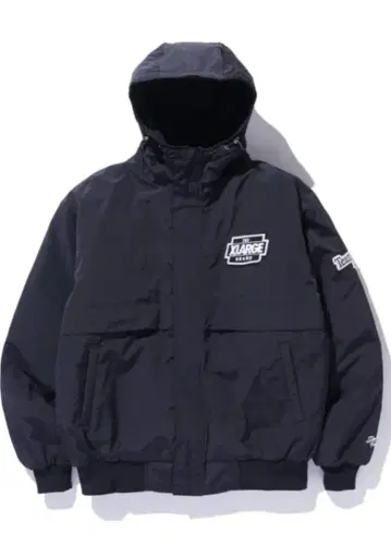 XLARGE 나일론 푸퍼 재킷 블랙