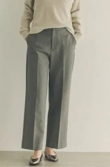 OPAQUE.CLIP 속기모 스트레치 와이드 팬츠