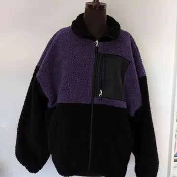 플리스 블루종 보라색과 블랙 [ 록키 먼로 ]