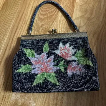 빈티지 꽃무늬 비즈 백