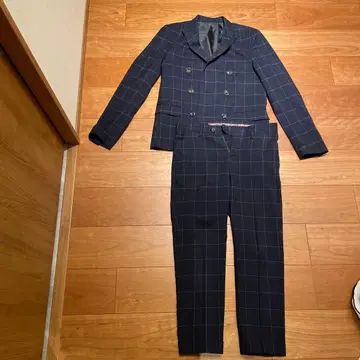 GOSTAR DE FUGA 네이비 체크 무늬 수트 44
