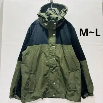 마운틴 파카 포켓 부착 올리브 그린 블랙 M~L 상당