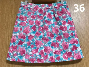 컨디션 최상 아다바트 리버서블 스커트 36 여성용 그레이 꽃무늬