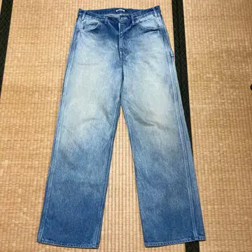 SELVEDGE FADED HEAVY DENIM PAINTER PANTS