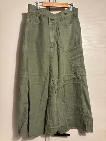 niko and - 리메이크 라이크 스커트 카키 제품 염색 L 사이즈