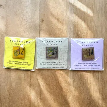 [미개봉 한정판] 스타벅스 재팬 기념 핀 배지 3개 세트