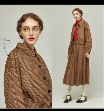 Tnewties 햄버거를 손에 든 L 사이즈 플리츠 스커트