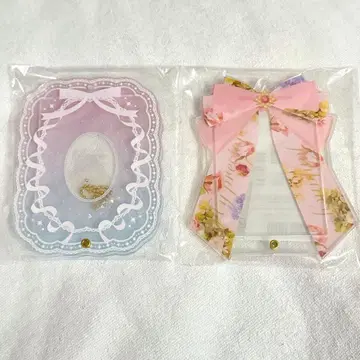 후쿠야 아크릴 프레임 핑크 세트 2