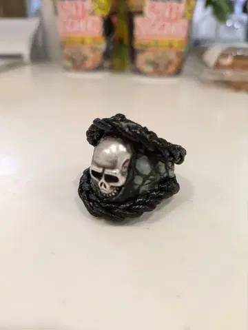 세상에 단 하나! 스컬 가죽 반지