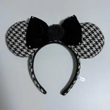 디즈니 머리띠 하운드투스 체크 패턴