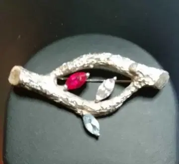 특가 핸드메이드 일점물 실버(순은) 나뭇가지 모티브 브로치