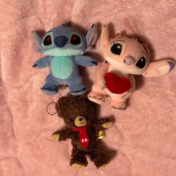 스티치 엔젤 곰 키링 세트