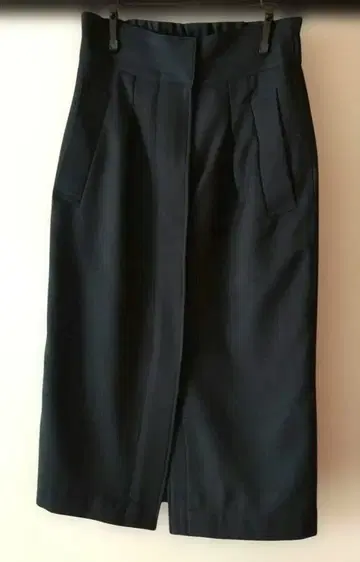 EMMAJAMES 타이트 스커트 네이비 전면 포켓 부착 M