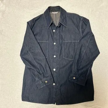 AURALEE HARD TWIST LIGHT DENIM SHIRT