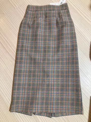 OPAQUE.CLIP 체크 무늬 타이트 스커트