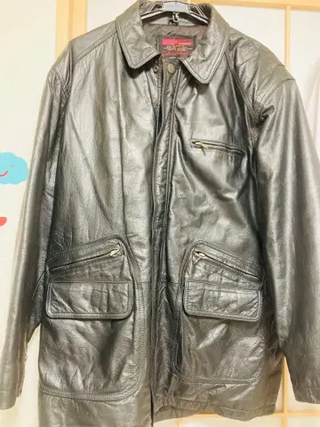 블랙 가죽 롱 자켓 남성용 MENS 가죽 자켓 빈티지