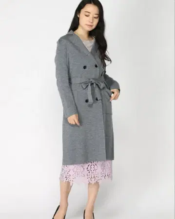 택 포함 새상품 아나이 울 밀라노 리브 트렌치코트 가디건 36