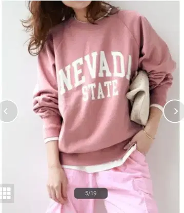 relume NEVADA STATE 프린트 핑크 맨투맨