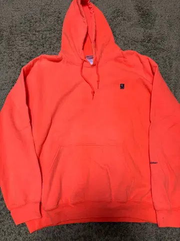 SUMMIT 오렌지 후드 부착 후드티 후디