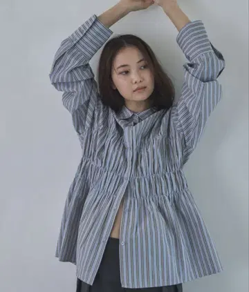 feepur 셔링 모듬 오버 셔츠